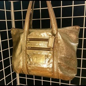 Authentic Coach Gold Purse